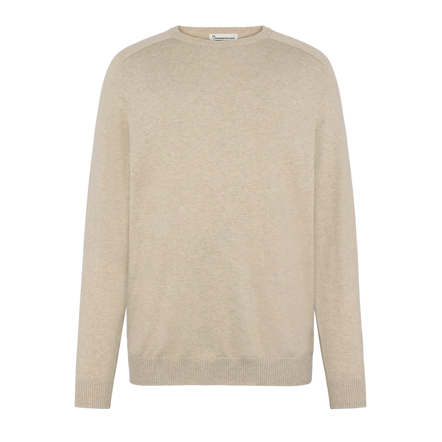 KnowledgeCotton Apparel KnowledgeCotton, Cashmere Crew, light feather grey, S