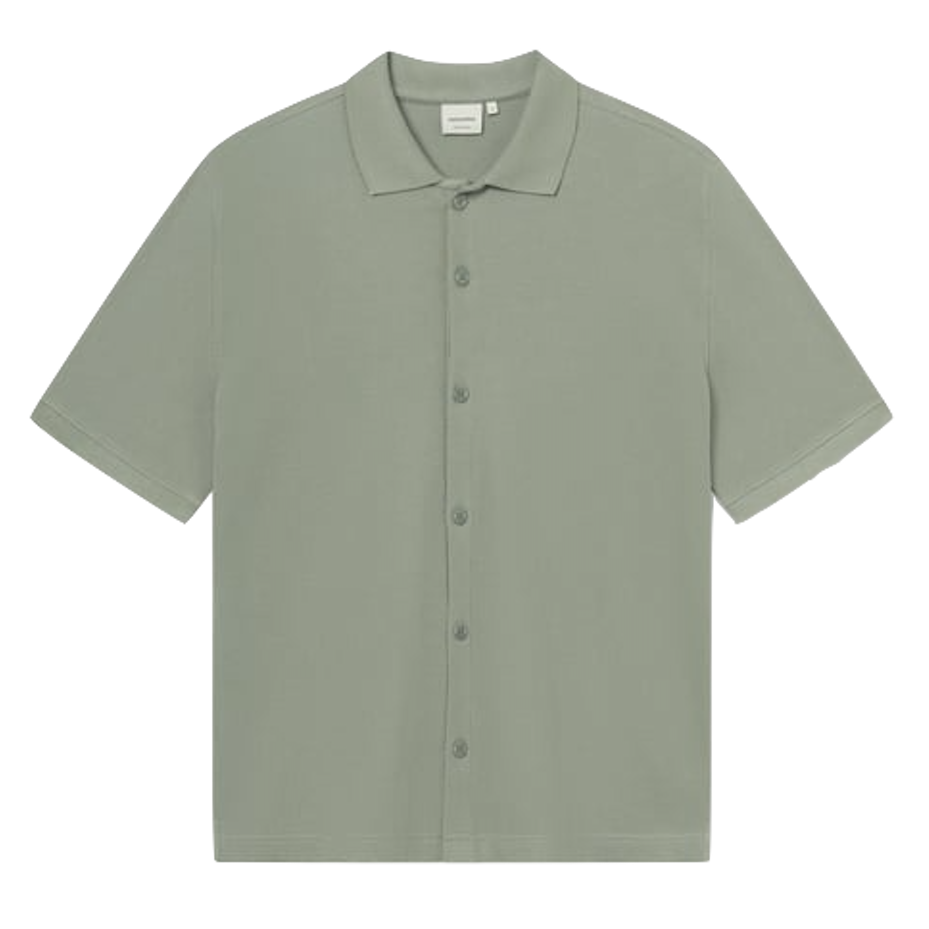 Dedicated Dedicated, Shirt Falkvik Waffle, iceberg green, L