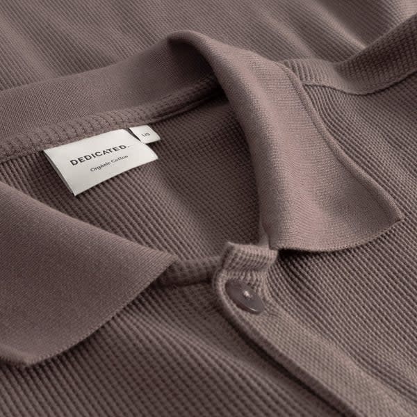Dedicated Dedicated, Shirt Falkvik Waffle, sparrow brown, XL