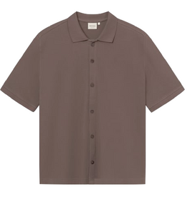 Dedicated Dedicated, Shirt Falkvik Waffle, sparrow brown, L