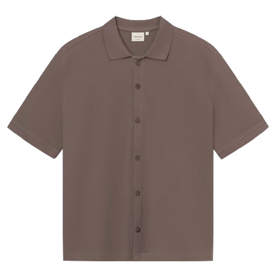 Dedicated Dedicated, Shirt Falkvik Waffle, sparrow brown, L