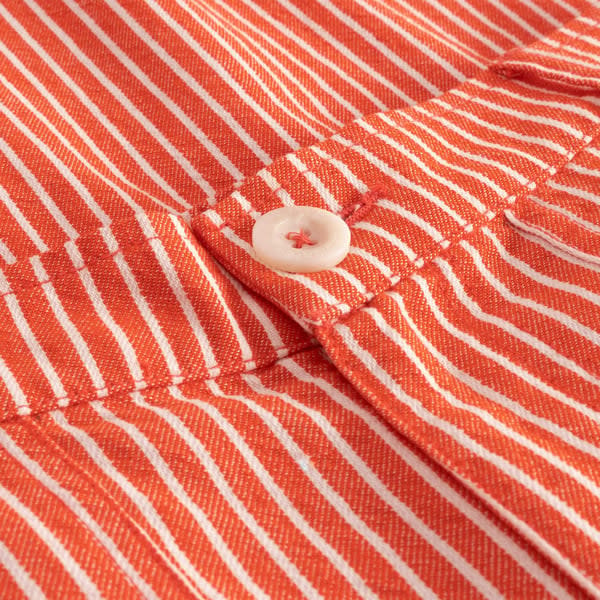 Dedicated Dedicated, Vara Work Stripe,  grenadine  red, L