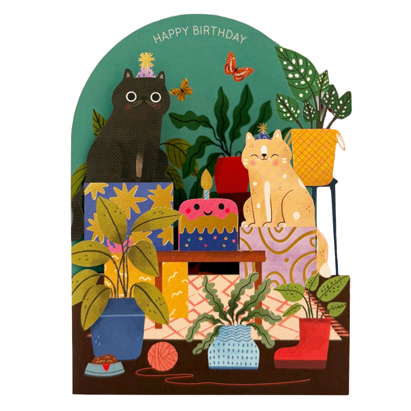 Alljoy Alljoy, Pop Up Card, birthday cats