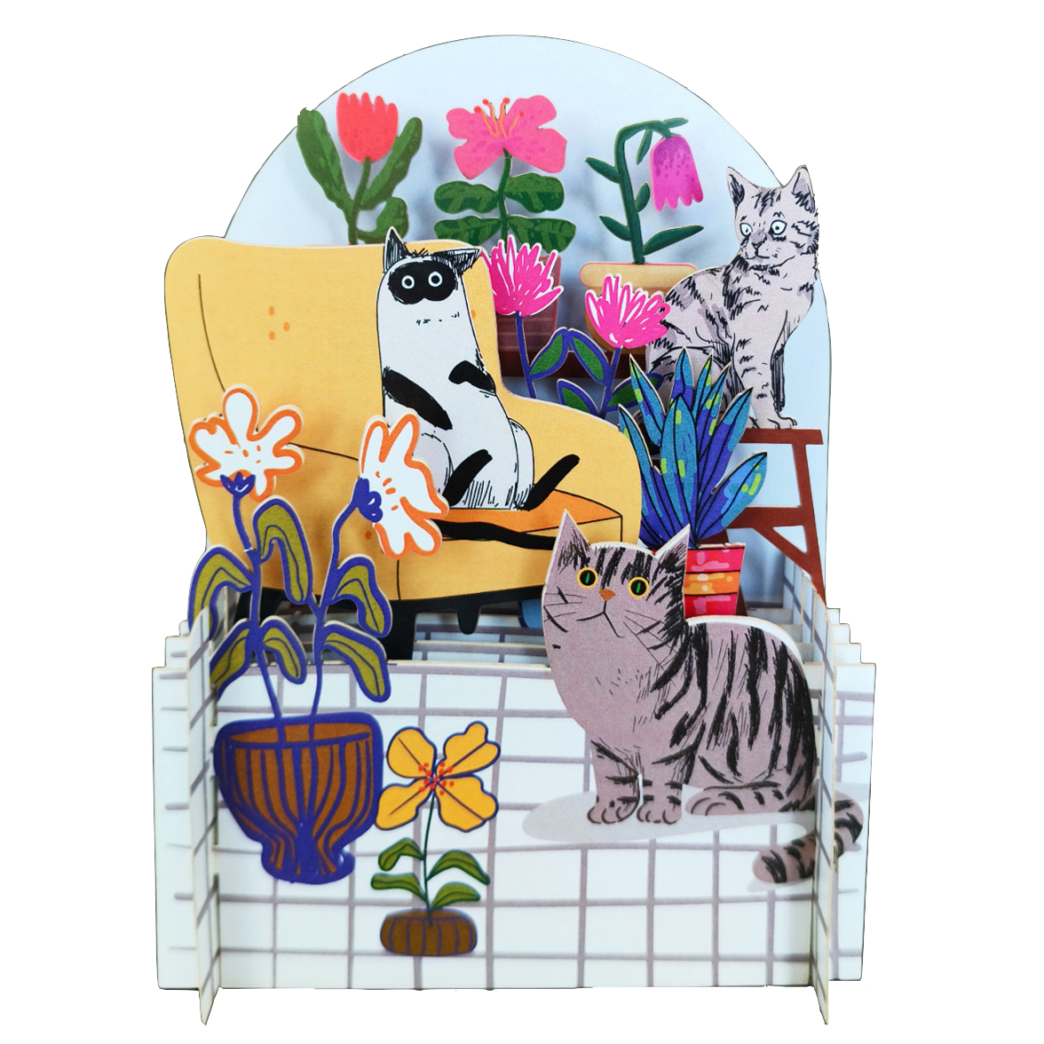 Alljoy Alljoy, Pop Up Card, cat