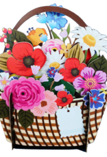 Alljoy Alljoy, Pop Up Card, basket of flowers