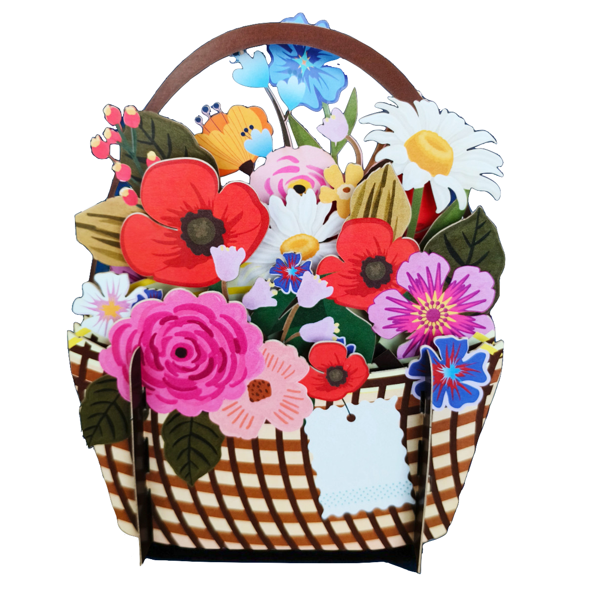 Alljoy Alljoy, Pop Up Card, basket of flowers