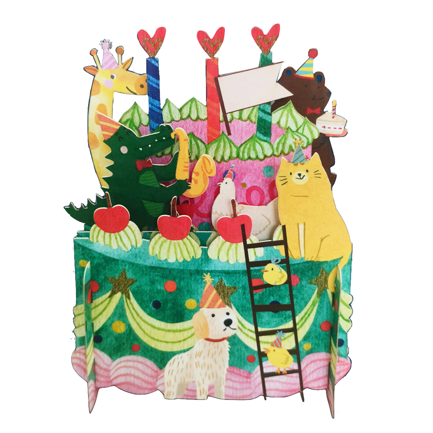 Alljoy Alljoy, Pop Up Card, animal cake