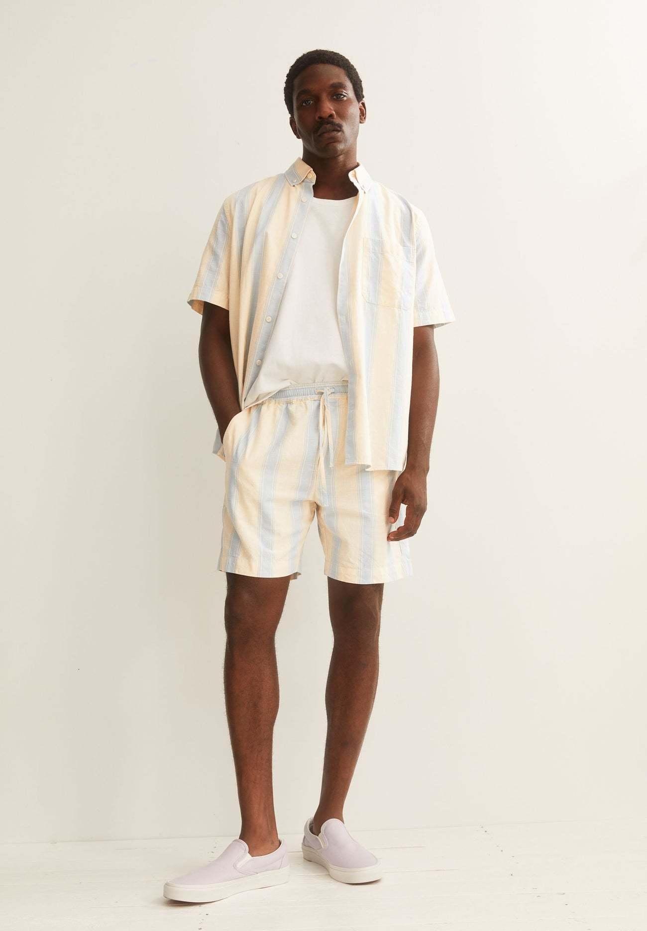 Armedangels Armedangels, Striped Short, wedgwood, 34