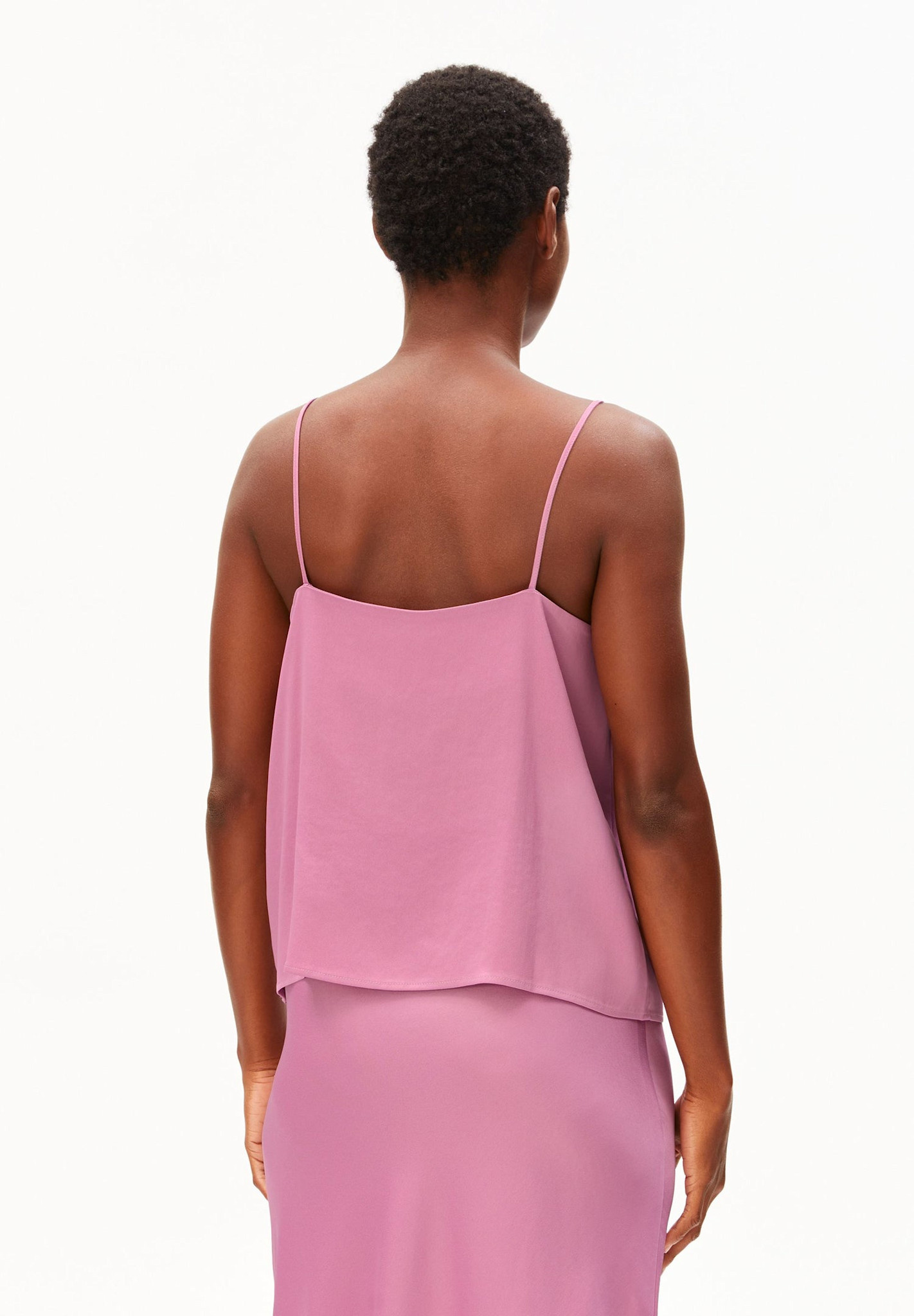 Armedangels Armedangels, Satin Spaghetti Top, washed berry, L