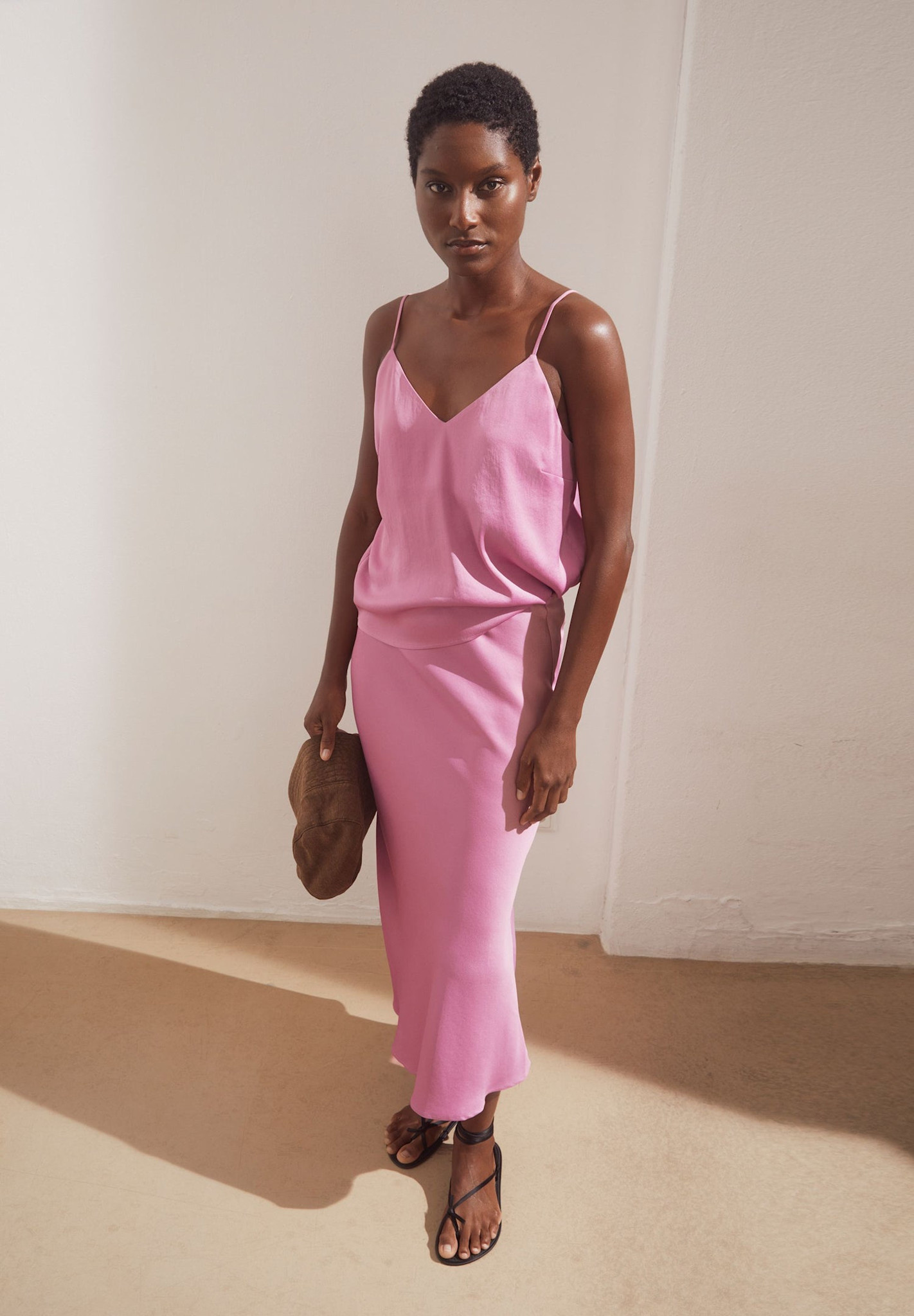 Armedangels Armedangels, Satin Spaghetti Top, washed berry, XS