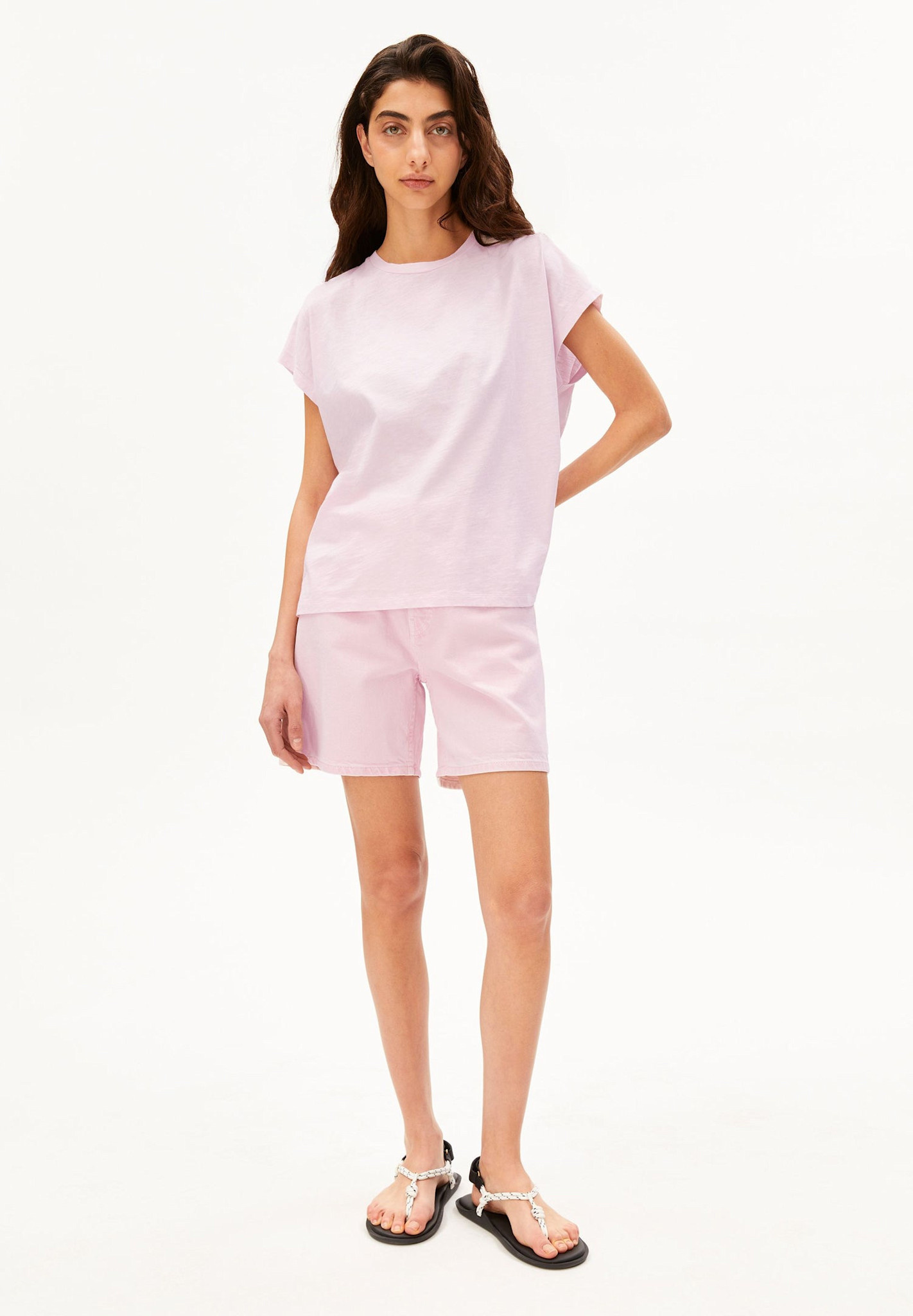 Armedangels Armedangels, Slub Jersey T-Shirt, pink mist, L