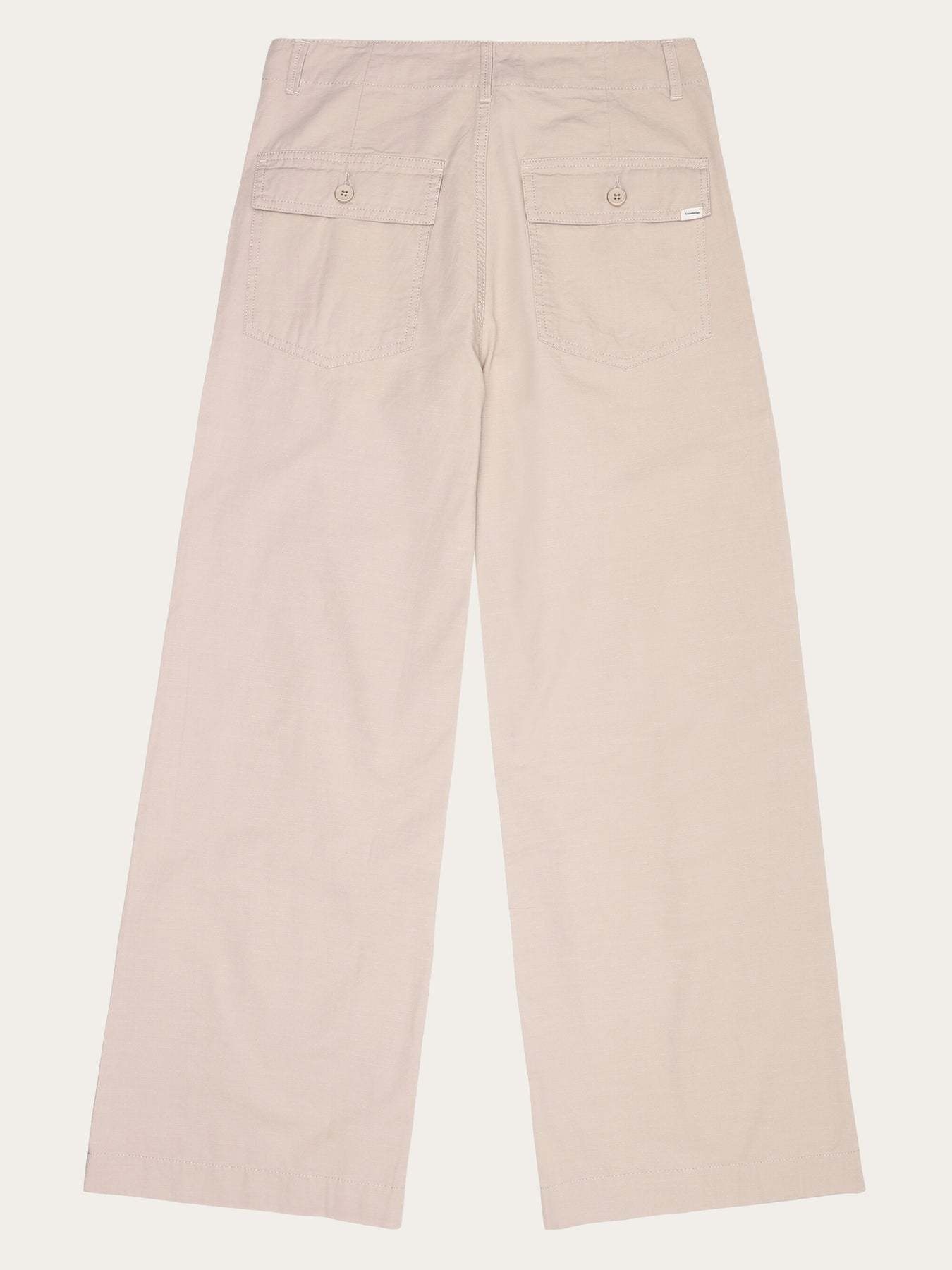 KnowledgeCotton Apparel KnowledgeCotton, Posey Wide Slub Pants, light feather grey, L
