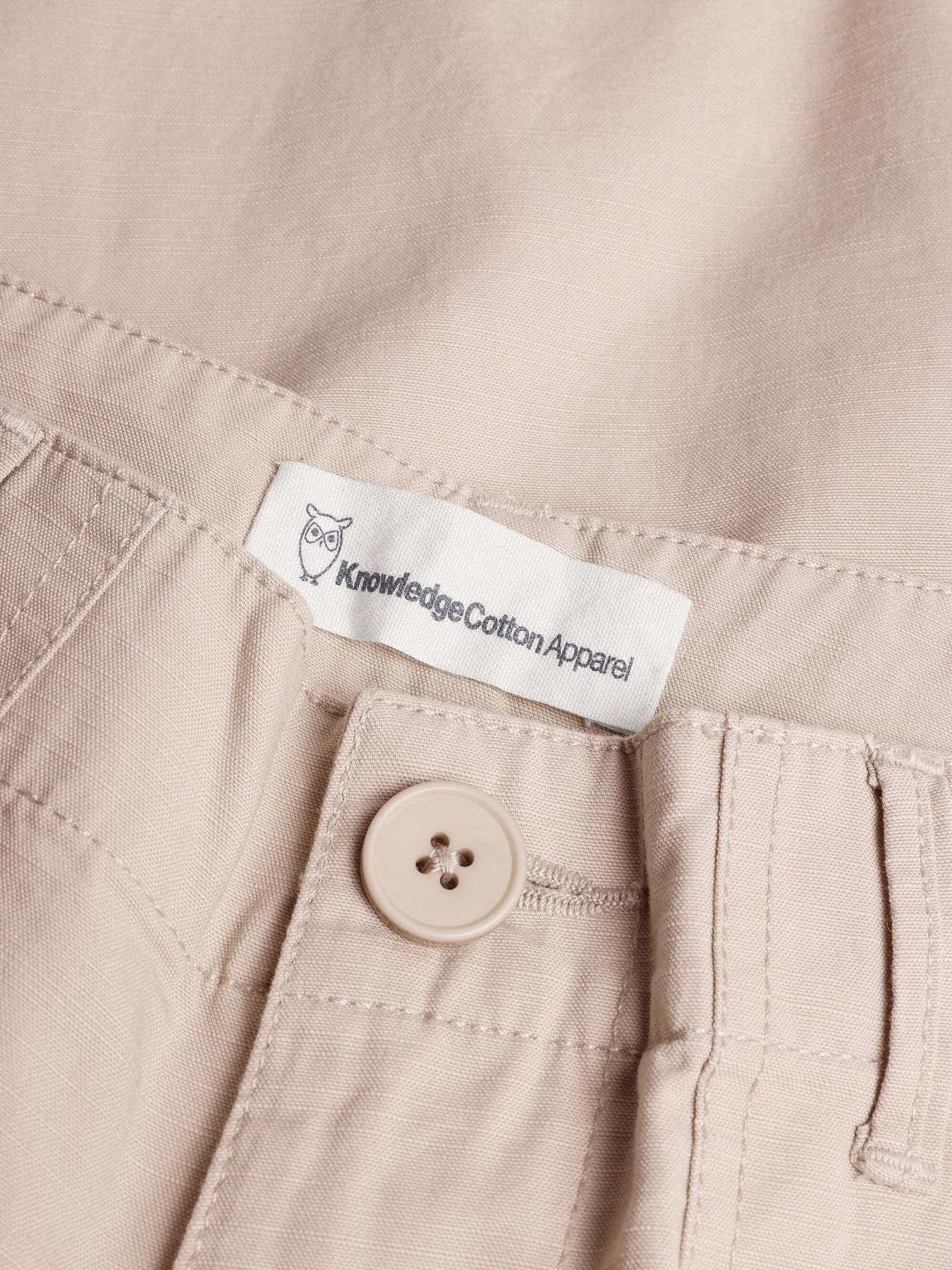 KnowledgeCotton Apparel KnowledgeCotton, Posey Wide Slub Pants, light feather grey, M