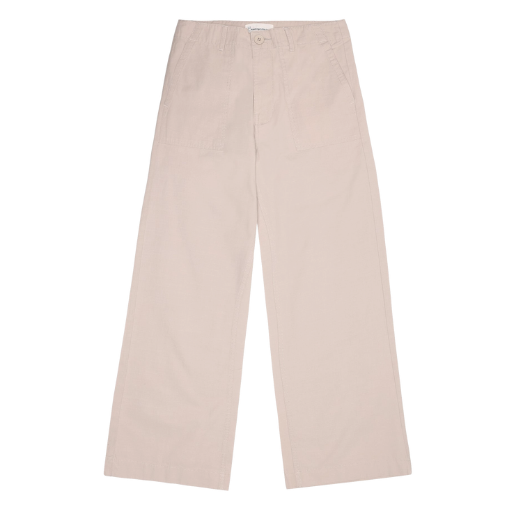 KnowledgeCotton Apparel KnowledgeCotton, Posey Wide Slub Pants, light feather grey, S