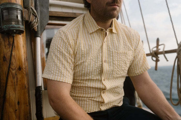 Lakor Lakor, Seersucker SS, cream gold, XL