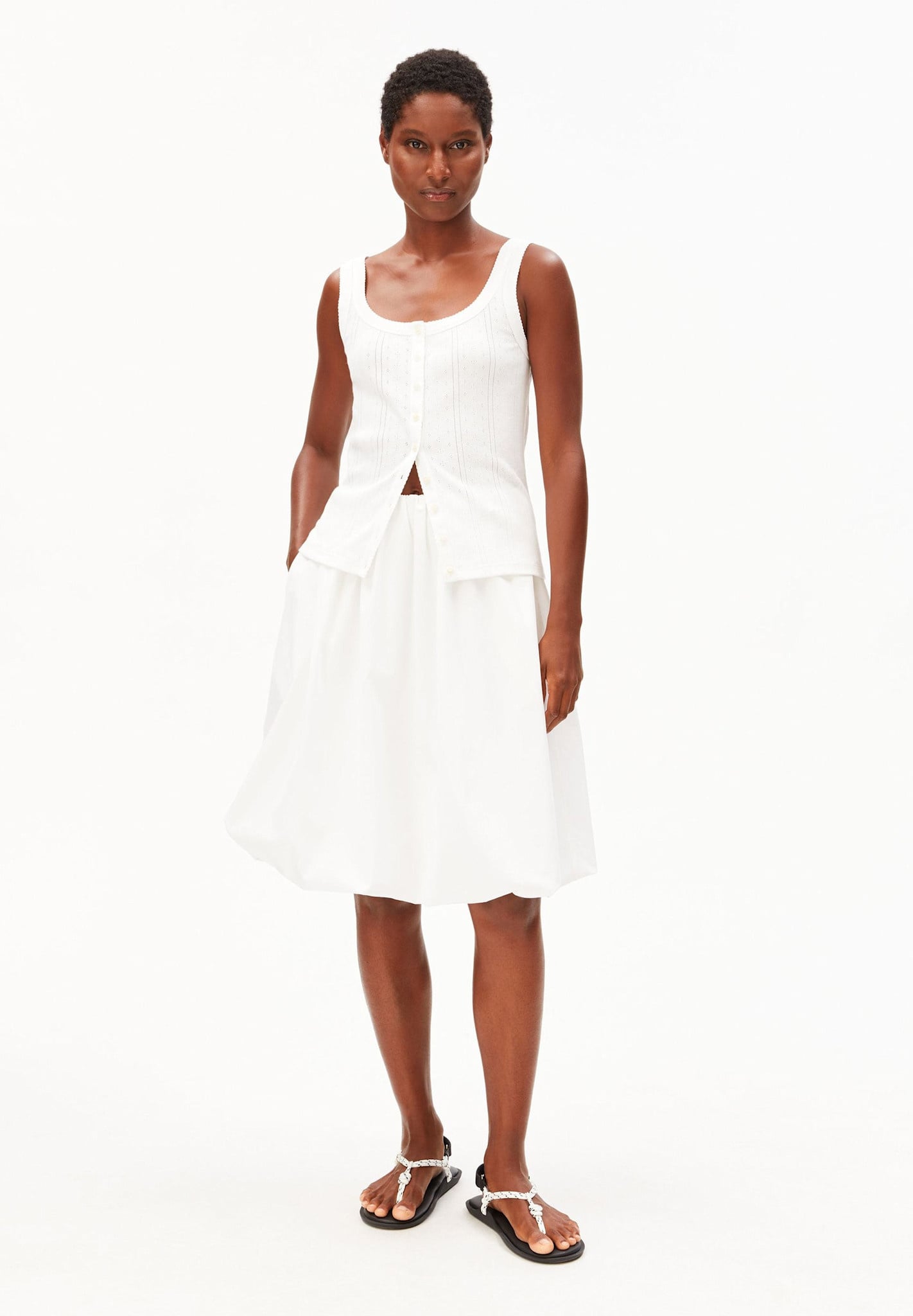 Armedangels Armedangels, Pointelle Top, white, M