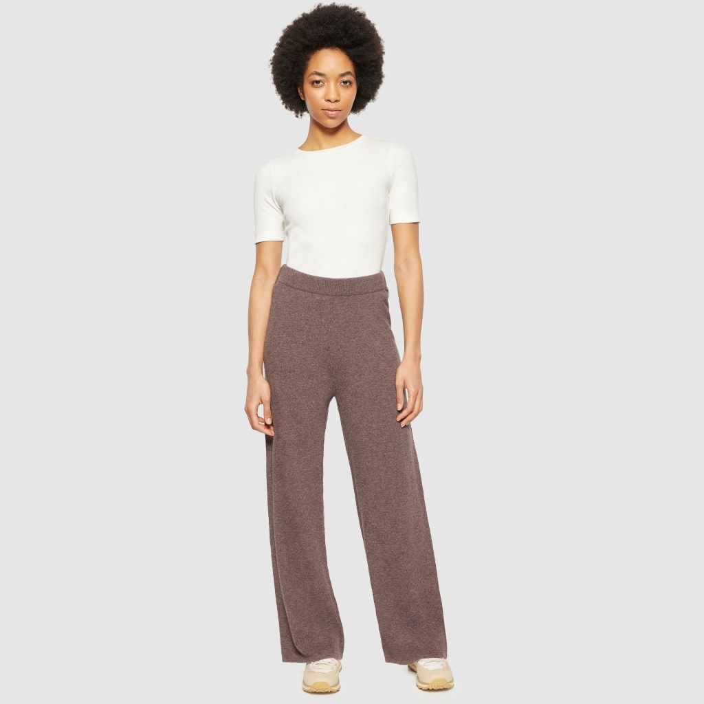 KnowledgeCotton Apparel KnowledgeCotton, Posey Wide Pants, brown, XS