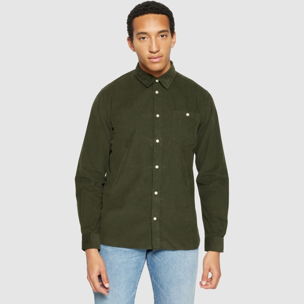 KnowledgeCotton Apparel KnowledgeCotton, Dune Corduroy, forrest night, XL