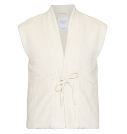 KnowledgeCotton Apparel KnowledgeCotton, Padded Kimono Vest, egret, S