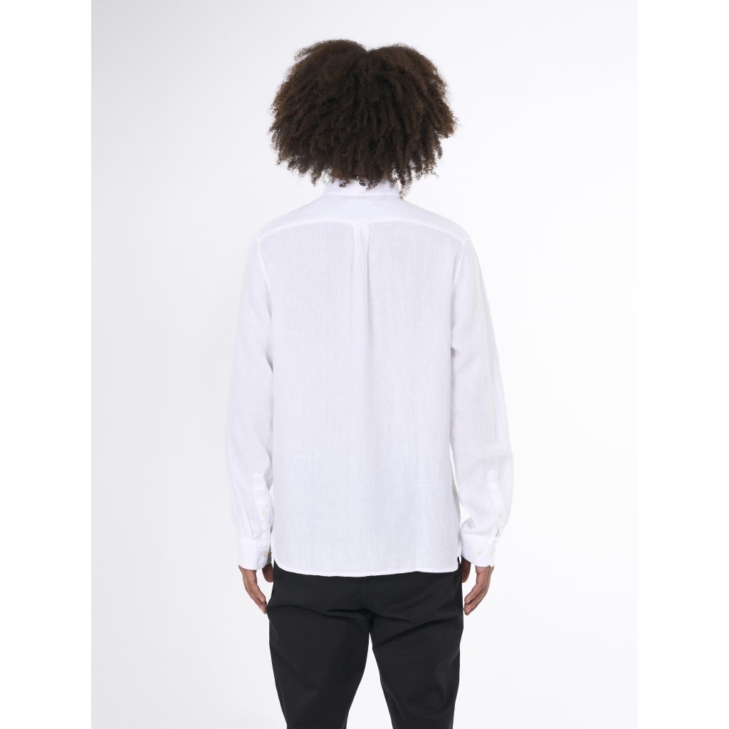 KnowledgeCotton Apparel KnowledgeCotton, Linen Shirt, bright white, XL