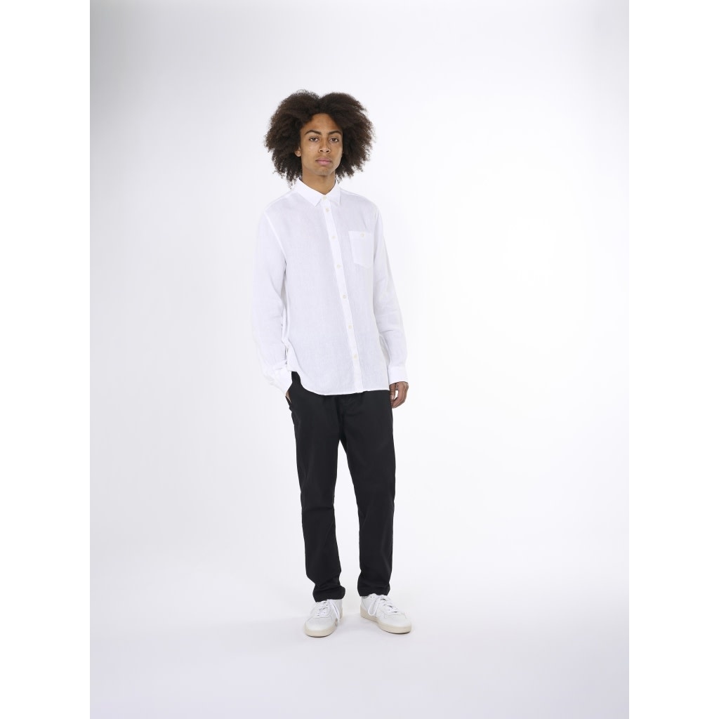 KnowledgeCotton Apparel KnowledgeCotton, Linen Shirt, bright white, M
