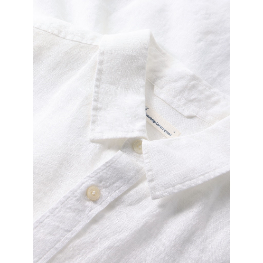 KnowledgeCotton Apparel KnowledgeCotton, Linen Shirt, bright white, M