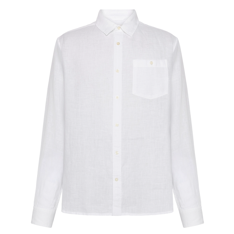 KnowledgeCotton Apparel KnowledgeCotton, Linen Shirt, bright white, S