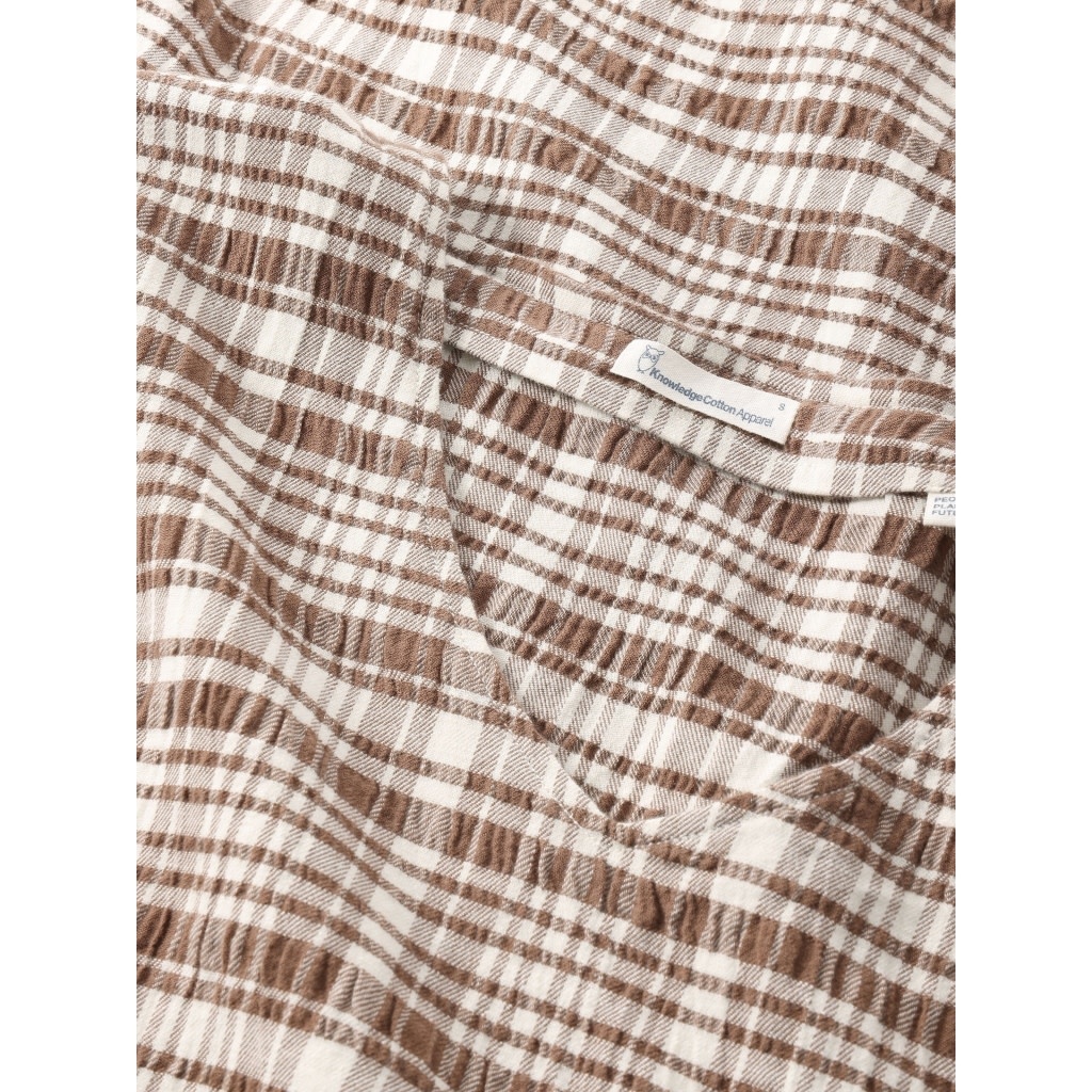 KnowledgeCotton Apparel KnowledgeCotton, Seersucker Tunica Dress, beige check, M