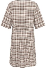 KnowledgeCotton Apparel KnowledgeCotton, Seersucker Tunica Dress, beige check, M