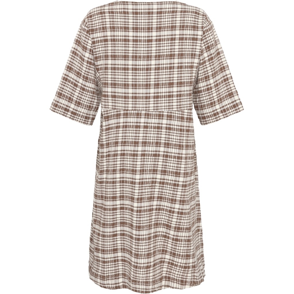KnowledgeCotton Apparel KnowledgeCotton, Seersucker Tunica Dress, beige check, S