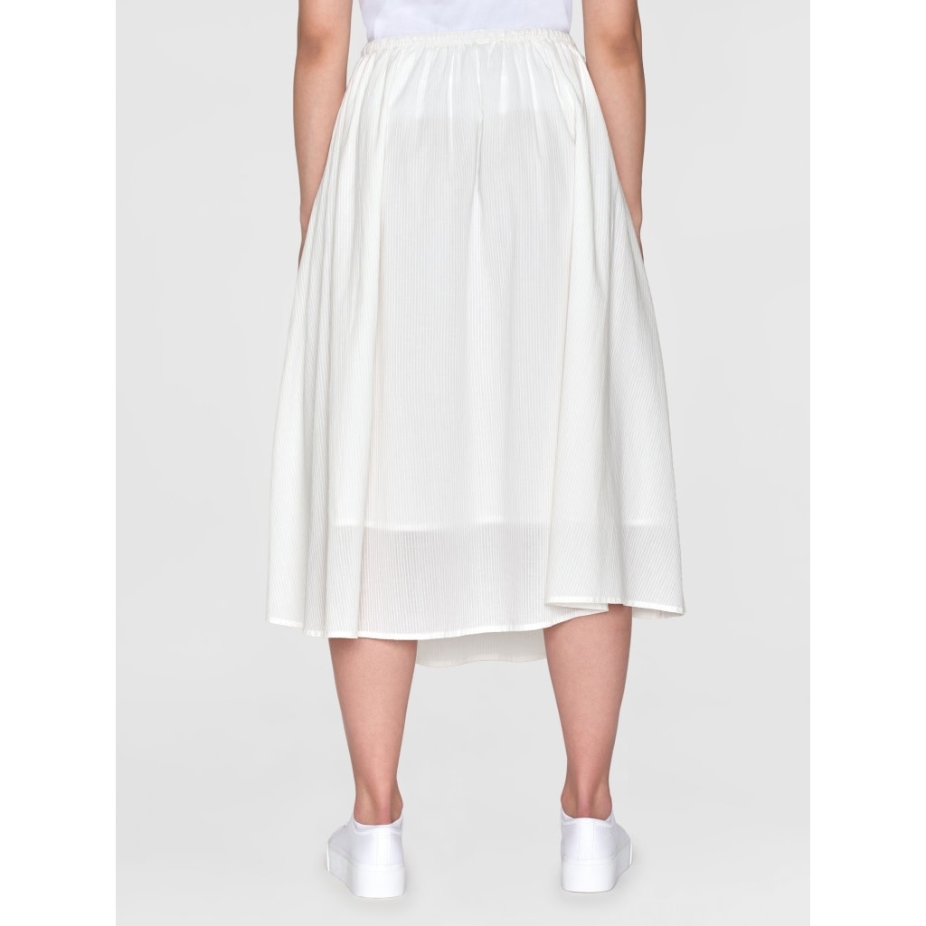 KnowledgeCotton Apparel KnowledgeCotton, Stripe Structure Skirt, egret, L