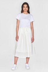 KnowledgeCotton Apparel KnowledgeCotton, Stripe Structure Skirt, egret, M