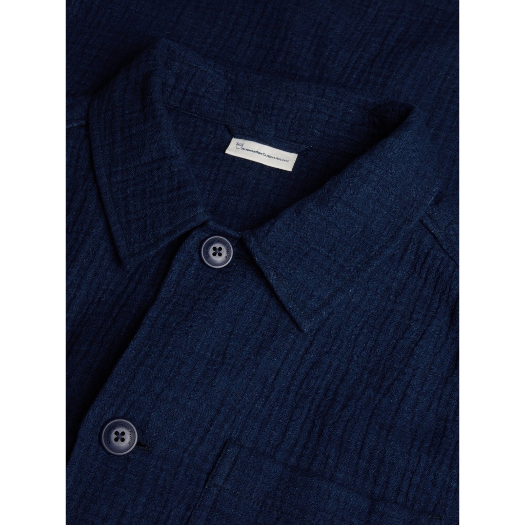 KnowledgeCotton Apparel KnowledgeCotton, Dobby Overshirt, indigo, XL