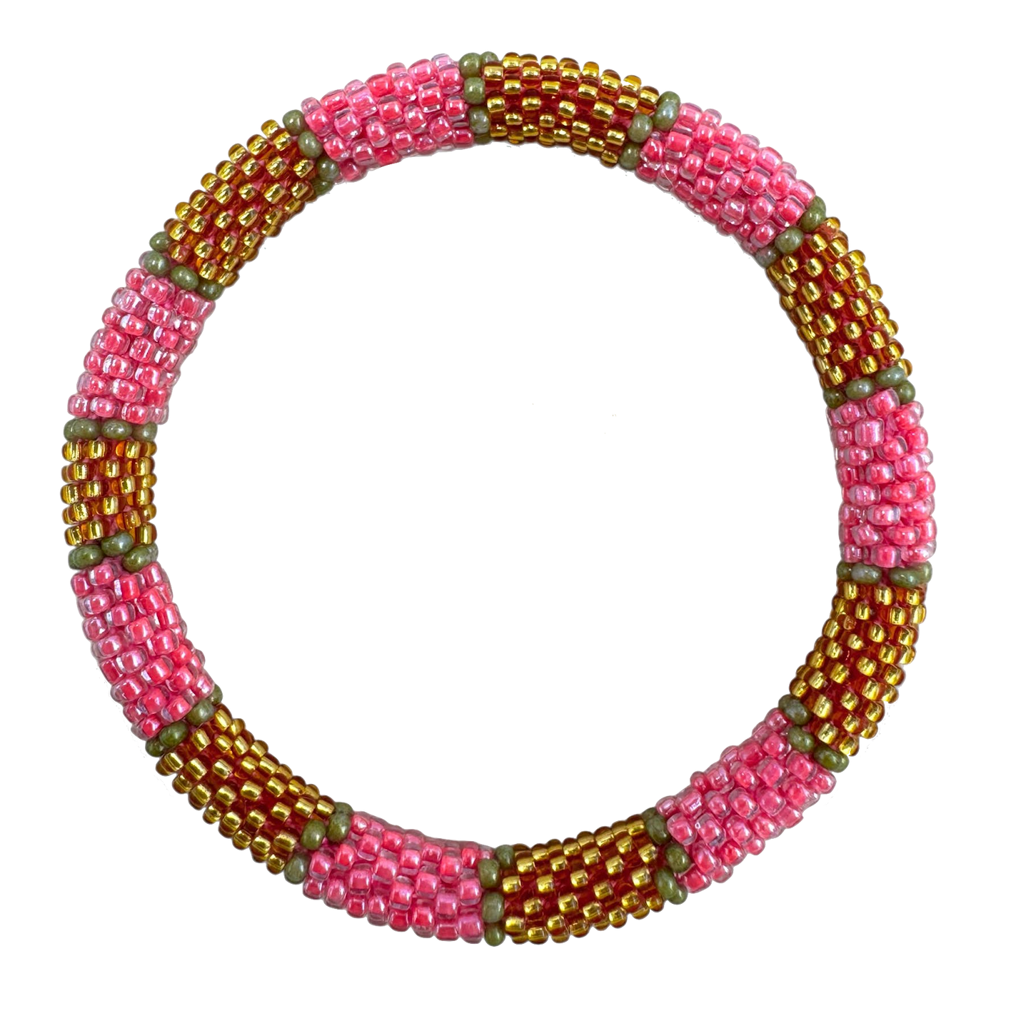 Maison Kizo Maison Kizo, Bracelet Népalais, pink/or