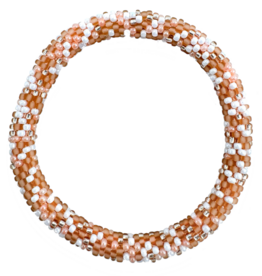 Maison Kizo Maison Kizo, Bracelet Népalais, saumon/blanc/or