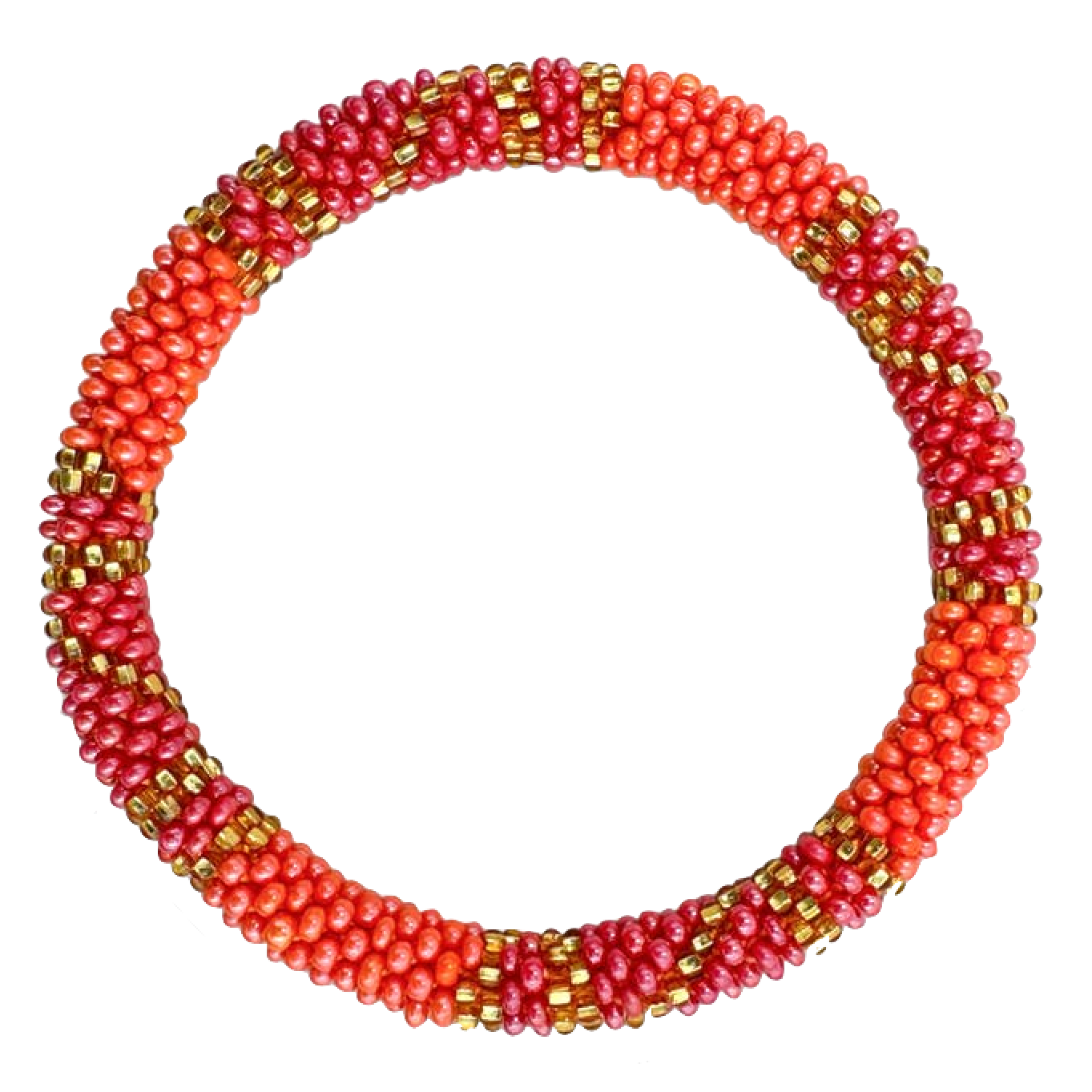 Maison Kizo Maison Kizo, Bracelet Népalais, orange/rouge