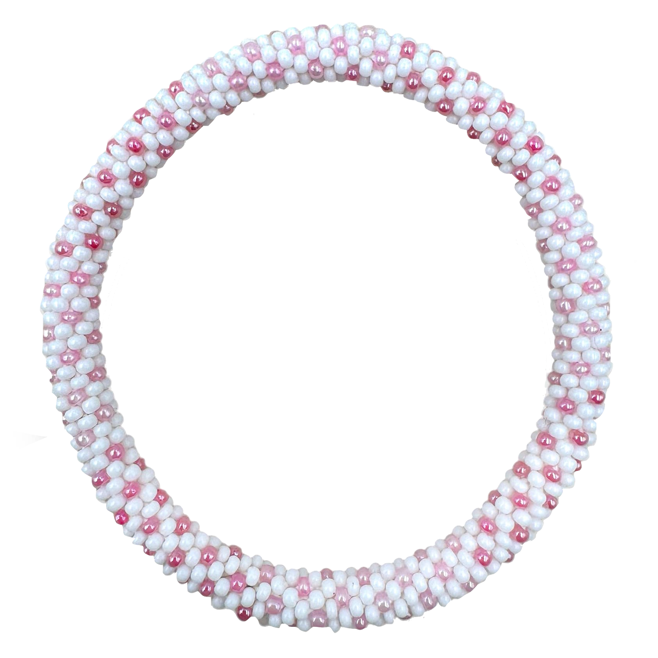 Maison Kizo Maison Kizo, Bracelet Népalais, blanc/rose