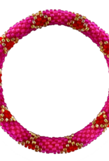 Maison Kizo Maison Kizo, Bracelet Népalais, rouge/pink/or II