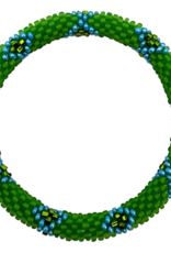 Maison Kizo Maison Kizo, Bracelet Népalais, vert/bleu fleurs