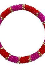Maison Kizo Maison Kizo, Bracelet Népalais, rouge/pink/or I