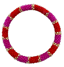 Maison Kizo Maison Kizo, Bracelet Népalais, rouge/pink/or I