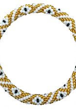 Maison Kizo Maison Kizo, Bracelet Népalais, or/blanc fleurs