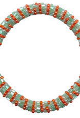 Maison Kizo Maison Kizo, Bracelet Népalais, menthe/orange