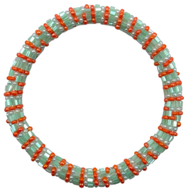 Maison Kizo Maison Kizo, Bracelet Népalais, menthe/orange