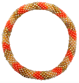 Maison Kizo Maison Kizo, Bracelet Népalais, orange/or/blanc
