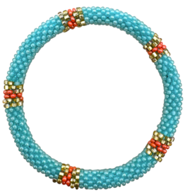 Maison Kizo Maison Kizo, Bracelet Népalais, turquoise/orange/or