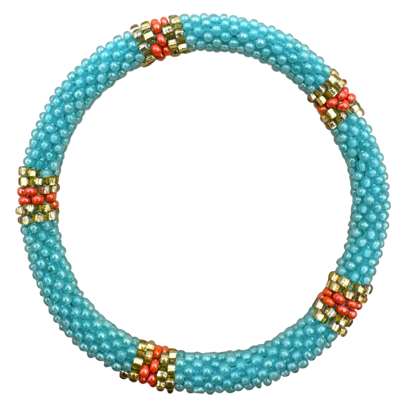 Maison Kizo Maison Kizo, Bracelet Népalais, turquoise/orange/or