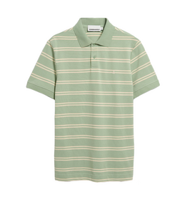 Armedangels Armedangels, Striped Polo T-Shirt, foam-oatmilk, L