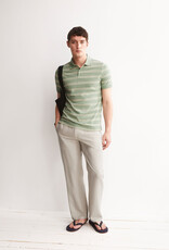 Armedangels Armedangels, Striped Polo T-Shirt, foam-oatmilk, S