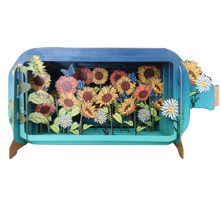 Alljoy Alljoy, Message in a Bottle, sunflowers